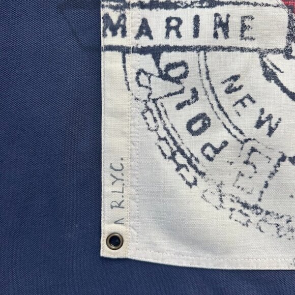 Polo Ralph Lauren Yacht Club P.R.L. Club Vintage Polo - Linen Flag Back  Size M - Picture 9 of 10